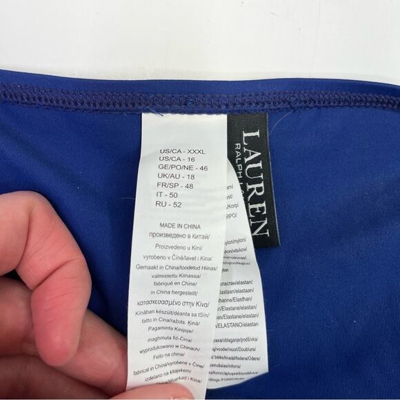 Lauren Ralph Lauren Beach Club Solids Hipster Bikini bottoms blue - 16 - Picture 10 of 11